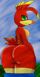 banjo-kazooie big_ass big_butt bird_girl furry green_eyes kazooie super_smash_bros. super_smash_bros._ultimate wex