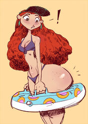 ! bottom_heavy breasts curly_hair curvaceous curvy curvy_figure disney huge_ass inner_workings kate_(inner_workings) narrow_shoulders red_hair swimsuit thick_ass thighs thin_arms thin_waist voluptuous wide_hips