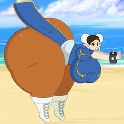 1girls big_ass big_breasts big_butt big_girl blush breasts brown_eyes brown_hair cameltoe chinese_clothes chubby chubby_female chun-li fat_ass female female_only hyper_ass kabokondo90 plump plump_ass solo street_fighter street_fighter_iii street_fighter_iv street_fighter_v thick_ass thick_legs thick_thighs thighs wide_hips