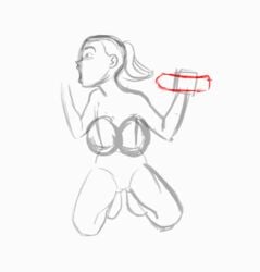 alvise_zennaro's_animation_reel_2016 animated fellatio gif glory_hole monochrome red_outline rough_animation swimsuit work_in_progress