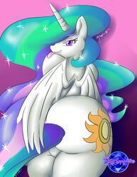 absurd_res alicorn anthro ass bigbuttponies commission_art equid equine fantasy female friendship_is_magic hasbro hi_res horn horse humanoid ksapphire8989 mammal my_little_pony nude pony princess_celestia_(mlp) solo wings