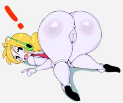 ! 1girls anus ass ass_up big_ass blonde_hair blue_eyes bottom_heavy bottomless cave_story clothed clothing curly_brace female huge_ass inviting large_ass long_hair male massive_ass penis pussy robot robot_girl thanuki thanukiart thick_ass third-party_edit triangular_anus white_body