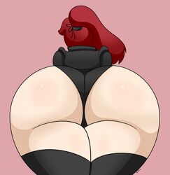 ass ass_focus athletic athletic_female atlus big_butt bottom_heavy bubble_ass bubble_butt caked_up cheesecake curvy daisy-pink71 dat_ass dumptruck_ass dumptruck_butt huge_ass imminent_facesitting kasumi_yoshizawa large_breasts leaning_forward megami_tensei persona persona_5 persona_5_royal ponytail red_hair sumire_yoshizawa thick thick_ass thick_thighs thighhighs