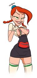 1girls aunt_grandma beanie_hat busty cartoon_network female female_focus hourglass_figure incogneato pinup pinup_pose pose posing redhead tagme uncle_grandpa white_background wide_hips