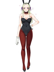 1girls bunny_ears bunny_girl edelgard_von_hresvelg female fire_emblem fire_emblem:_three_houses gloves heels high_heels mo_momo nintendo pantyhose purple_eyes red_pantyhose solo white_hair