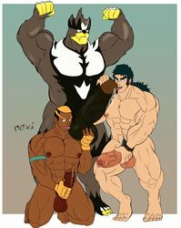 3boys ball_fondling ball_grab ball_hair bara big_balls big_penis big_testicles bruno_(pokemon) flexing gay hairy_balls hairy_testicles huge_cock huge_testicles human licking licking_balls licking_penis licking_testicles male_only maledom malesub manly marshal_(pokemon) multiple_boys multiple_males muscle muscles muscular muscular_male ne0_navi penis_size_difference pokemon pokemon_bw pokemon_rgby pokemon_ss precum precum_on_penis tagme testicles testicles_on_face threesome urshifu veiny_penis yaoi