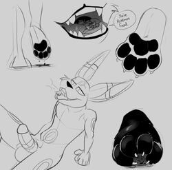 2020 4_fingers 4_toes 5_fingers ambiguous_gender ambiguous_prey anthro anthro_focus anthro_pred anthro_prey anthrofied arm_support balls barefoot beherit biped black_and_grey black_nose black_pawpads black_paws black_text bodily_fluids breath canid canine cheek_tuft closed_eyes cramped crush dialogue domination drooling eeveelution english_text erection facial_tuft fan_character fangs fingers foot_fetish foot_play foot_shot front_view fur fur_tuft furry genitals grey_background greyscale group hair half-closed_eyes hand_on_penis head_tuft hi_res high-angle_view hindpaw holding_penis humanoid_genitalia humanoid_penis hungry in_mouth larger_anthro larger_male larger_pred line_art looking_down low-angle_view lying macro macro_domination macro_focus male male_domination male_focus male_pred mammal markings masturbation medial_ring micro micro_in_mouth monochrome moonlight_(ramsusxiii) mouth_shot multiple_images narrowed_eyes nintendo nude on_front on_ground on_tongue open_mouth open_smile oral_vore paw_shot pawpads paws penile penile_masturbation penis playful pokémon_(species) pokemon pokemon_(species) rear_view restrained ring_marking sadism saliva saliva_drip scared simple_background sitting size_difference sketch sketch_page smaller_ambiguous smaller_anthro smaller_prey smile soft_vore solo_focus speech_bubble standing stepped_on stepping stomping teeth text three-quarter_view toes tongue tongue_out toony tuft umbreon unfinished video_games vore walking wet