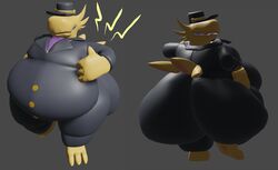 1boy 1male a_hat_in_time ass belly big_ass big_belly big_butt fat fat_ass fat_butt fat_man hat huge_ass huge_butt male male_only overweight overweight_male solo solo_male tail_feathers the_conductor thick thick_ass thick_thighs thighs uniform yellow_feathers