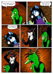 aardwolf alley anthro bash black_clothing black_jacket black_nose black_shirt black_tank_top black_topwear blood blue_body blue_fur bodily_fluids canid canine cigarette cigarette_in_mouth closed_eyes clothing clusterskulls comic comic_page dialogue ear_piercing ear_ring english_text eyes_hidden female forced fox fur green_body green_skin group hair hyaenid jacket knife lizard long_hair magra_(clusterskulls) male mammal mullet open_maw open_mouth piercing pink_inner_ear pipes pointed_tongue purple_clothing purple_shirt purple_topwear rape rape_face reptile scalie scar shadowy_figure shirt speech_bubble sweat tears teeth text tongue tongue_out topwear white_body white_fur wounded