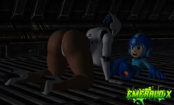 emeraldxthe42nd 1boy 1boy1girl 1girls haydee_(game) haydee mega_man mega_man_(character) capcom 2022 3d 3d_(artwork) 3d_model 3dx 3d_artwork xnalara crossover xps watermark artist_name artist_logo all_fours concerned concern looking_at_another looking_at_each_other story_in_description story_at_source mega_man_11 robot robot_girl robots leotard clothing clothed clothes hourglass_figure hourglass_figured_female ass ass_focus ass_bigger_than_head ass_bigger_than_torso ass_bigger_than_body butt butt_focus buttocks butt_bigger_than_head butt_bigger_than_torso butt_bigger_than_body butt_bigger_than_breasts thighs thighhighs thigh_highs thigh_gap indoors heels heels_only blue_eyes blue_eyes_female blue_armor surprised surprised_expression surprise surprised_face surprised_look dat_ass dat_butt big_ass big_ass_(female) big_ass_cheeks big_asscheeks big_butt big_butt_(female) big_butt_cheeks big_buttocks big_buttcheeks