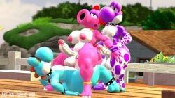 1futa 2boys 3d 3d_(artwork) anklet balls big_breasts big_penis big_thighs birdo blue_eyes bow bracelet breasts collar curvy cyan_yoshi elbow_gloves eyeshadow fingerless_elbow_gloves fingerless_gloves futanari gloves half-closed_eyes kabalmystic_(style) legwear mario_(series) mario_kart nintendo nipples not-so-violet-sfm open_mouth outdoors penis purple_eyes purple_eyeshadow purple_yoshi red_bow sandals sex spiked_anklet spiked_bracelet spiked_collar stockings sunglasses thick thick_hips thick_thighs thigh_highs thighhighs thighs threesome toeless_legwear toeless_stockings toeless_thigh_highs trio vagina vaginal vaginal_penetration wide_hips yoshi