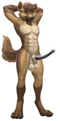 abs absurd_res anatomically_correct anatomically_correct_genitalia animal_genitalia animal_penis anthro athletic athletic_anthro balls big_balls black_claws black_nose black_pawpads black_penis brown_body brown_eyes brown_fur brown_hair claws digitigrade dsw7 erection feet fur genitals hair hands_behind_head hi_res hyaenid_penis hyena jarl_hyena long_penis looking_at_viewer male mammal muscular muscular_anthro muscular_male nude open_mouth open_smile pawpads paws pecs penile_spines penis raised_arms sheath smile smiling_at_viewer solo spots spotted_hyena tail tan_body tan_fur teeth toned_anthro toned_belly toned_body toned_calves toned_legs toned_male toned_muscles toned_thighs