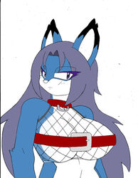 anthro big_breasts breasts canid canine cleavage clothed clothing colored digital_media_(artwork) fan_character female fishnet fishnet_topwear fox hi_res line_art looking_at_viewer mammal original_character simple_background solo sonic_(series) sonic_the_hedgehog_(series) superbunnygt white_background