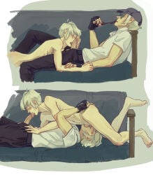 2boy 69 69_position bro_strider brothers colored dave_strider gay homestuck incest incest_(lore) male male_only masculine yaoi