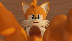 1boy 3d 3d_(artwork) cock kuby64 male miles_prower nsfw nude penis sega solo sonic_(series) sonic_the_hedgehog_(series) sunset tails_the_fox