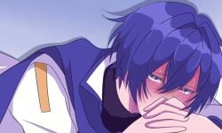 1boy animated backshots blush gay implied_sex kaito kaito_(vocaloid) male/male male_only source_request tagme video vocaloid yaoi