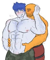 2boys bara bara_body crossover dilf evil_spongebob2 forsaken_(roblox) guest_1337_(forsaken) guest_1337_(the_last_guest) minigunner_(tds) muscular muscular_male roblox roblox_game robloxian tagme the_last_guest topless tower_defense_simulator