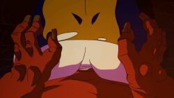 animated extreme_ghostbusters ghostbusters gif kylie_griffin zone on_all_fours ass ass_focus ass_up pussy vagina anus torn_clothes torn_clothing torn_pants hands_on_ass kahlil monster penis dick cock big_penis big_dick big_cock red_penis red_dick red_cock anal anal_penetration anal_sex anal_juice