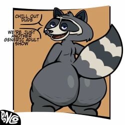 1boy animated anthro ass ass_focus bonguitoweon bubble_butt furry male male_focus male_only mammal mating_season_(series) netflix raccoon solo_male tagme_(character) tagme_(series) thick_thighs twitter_username