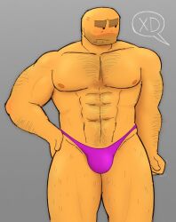 1boy bara_body embarrassed embarrassed_male evil_spongebob2 gay minigunner_(tds) pink_panties roblox roblox_game robloxian solo_male tagme thong thong_only thong_panties tower_defense_simulator