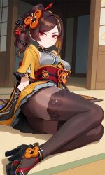 1girl 1girls ai ai-created ai_art ai_generated annoyed annoyed_expression annoyed_face ass asymmetrical_sidelocks big_ass big_boobs big_breasts big_butt big_tits boobs breasts brown_hair brown_hair_female busty busty_female butt chiori_(genshin_impact) chocker curvaceous curvaceous_body curvaceous_female curvaceous_figure curvaceous_hips curvaceous_thighs curvy curvy_body curvy_female curvy_figure curvy_hips dark_brown_hair drill_hair drill_ponytail eyes female fully_clothed_female genshin_impact gloves hair hair_ornament hair_stick hair_streak haori heels high_heels hips hoyoverse image image_set japanese_clothes japanese_house kimono legs lying lying_down mihoyo multicolored_hair obi plump_ass plump_boobs plump_breasts plump_butt plump_thighs plump_tits ponytail red_eyes red_eyes_female red_sash ribbon_choker sash short_kimono side_ponytail skirt thighhighs thighhighs_over_pantyhose thighs tits unique_hair voluptuous voluptuous_female voluptuous_woman wide_hips yellow_streak