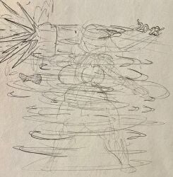1girls 2022 2d a1uvion character_request tagme traditional_media_(artwork)