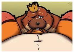 2026 absurd_res anthro beaver belly beta_pokemon_(species) beta_pokemon_games big_belly blush bodily_fluids border bottomwear boxer_briefs bub_(gorochuinboxers) buckteeth bulge bulge_in_mouth bulge_suck clothed clothing colored crown detailed_bulge digital_drawing_(artwork) digital_media_(artwork) duo erection erection_under_clothing first_person_view fur generation_1_pokemon genital_outline gorochu gorochuinboxers hair headgear hi_res king_george_(hoppers) looking_at_viewer male male/male male_penetrated male_penetrating male_penetrating_male mammal navel nintendo oral oral_penetration overweight overweight_anthro overweight_male penetration penile penis_in_mouth pokemon pokemon_(species) rodent saliva sex simple_background teeth tenting underwear underwear_fetish underwear_only underwear_sex wet wet_clothing wet_underwear whiskers white_border