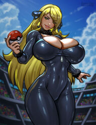 cynthia (pokemon) from game freak by derushy