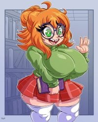 1girls big_breasts breasts charlie_fetzel female freckles freckles_on_breasts freckles_on_face ginger glasses green_eyes huge_breasts huge_nipples large_areolae orange_hair original_character puffy_nipples shadowthespirit inverted_nipples shortstack pubic_hair ass