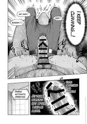 male male_only masculine 1boy comic dialogue black_and_white