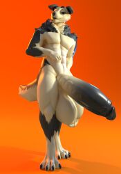 3d_(artwork) absurd_res anthro balls big_balls big_penis bird_dog blender_(artwork) canid canine canis digital_media_(artwork) domestic_dog efoav erection fur genitals golden_retriever hair hi_res huge_balls huge_penis hunting_dog hyper hyper_balls hyper_genitalia hyper_penis hyper_vein looking_at_viewer male mammal multicolored_body muscular neck_tuft nude penis retriever simple_background solo tail tuft vein veiny_penis