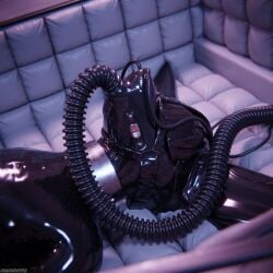 1:1 3d_(artwork) 4k absurd_res animal_genitalia animal_penis anthro anthro_on_anthro arms_tied ball_gag balls bdsm biped black_body black_clothing black_latex blender_(artwork) blender_cycles_(artwork) blindfold blue_penis bondage bound bulge canid canine canine_genitalia canine_penis canis chamber claws clothed clothing cuff_(restraint) depth_of_field digital_media_(artwork) dragonplayer dragonplayer_(character) encasement feet foot_fetish foot_play fox gag gagged genitals hi_res hindpaw immobile inside latex latex_clothing latex_skinsuit legs_tied lying lying_on_ground male mammal metal_cuffs multicolored_body muzzle_(object) muzzled nasal_tube on_ground orgasm_denial padded_room paws penis permanent_bondage permanent_encasement permanent_orgasm_denial permanent_sensory_deprivation predicament_bondage reflection restraints rexouium sealed sensory_deprivation sensory_deprivation_hood skinsuit slim slim_anthro slim_male slim_sub solo submissive submissive_male tail tight_clothing tube tube_gag tube_in_mouth under_floor_cage
