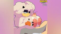 1girls 2d 2d_animation animated anthro cross_samax furry huge_areolae huge_breasts lanolin_the_sheep mocha_draws paizuri precum sonic_(series) sonic_the_hedgehog_(comics) sonic_the_hedgehog_(idw) sonic_the_hedgehog_(series) sound tagme video