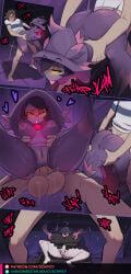 1boy 2girls anal anal_penetration anus areola balls big_butt biped breasts butt calem_(pokemon) comic female female_penetrated fingering fingering_self generation_4_pokemon genitals group hex_maniac hex_maniac_(pokemon_xy) hi_res humanoid looking_pleasured male male/female male_penetrating masturbation mismagius nintendo nipples not_furry penetration penile penile_penetration penis pokemon pokemon_(species) purple_body schpicy sex trio vaginal vaginal_fingering vulva