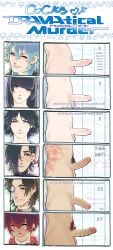 cock_chart penis_chart penis_comparison size_comparison size_chart dramatical_murder sly_blue sly_blue_(dramatical_murder) ren_(dramatical_murder) sei_(dramatical_murder) koujaku_(dramatical_murder) mizuki_(dramatical_murder) text fishliker2920
