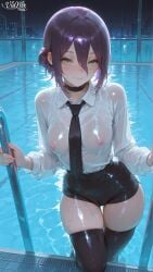 1girls 2d ai ai-created ai_art ai_assisted ai_generated blush blushing bomb_devil bomb_devil_(chainsaw_man) cameltoe chainsaw_man choker cityscape clothed clothed_female clothing female female_focus female_only green_eyes hi_res high_quality high_resolution highres holding_object human human_only humanoid in_pool in_water light-skinned_female light_skin looking_at_viewer necktie night night_sky nipples nipples_visible_through_clothing nose_blush on_water one_leg_bent one_leg_on_ground one_leg_raised one_leg_up partially_submerged pool poolside purple_hair pussy_visible pussy_visible_through_clothes pussy_visible_through_shorts reze_(chainsaw_man) see-through see-through_clothes see-through_clothing see_through_legwear shiny shiny_body shiny_breasts shiny_clothes shiny_hair shiny_skin shorts skindentation small_breasts smile solo solo_female solo_focus standing standing_in_pool standing_in_water stockings thick_hips thick_legs thick_thighs thighhighs thighs tie tight_clothes tight_clothing translucent translucent_clothing vianox water wet wet_body wet_clothes wet_clothing wet_hair wet_shirt wet_shorts wet_skin white_shirt