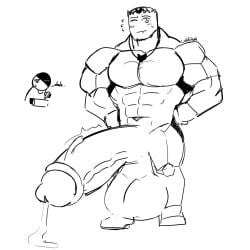1boy bara bara_body big_cock gay lustfulsai muscles muscular muscular_male roblox robloxian tagme