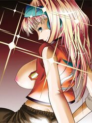 blonde breasts clothing female large_breasts long_hair macross macross_frontier sheryl_nome