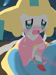 clothes color cowgirl_position female feral interspecies jirachi male manaphy nude outdoors pokemon pokemon_(species) sex tagme vulva