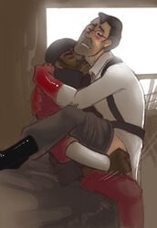 2d demoman demoman_(team_fortress_2) human human_male human_only male male_only medic medic_(team_fortress_2) syberfox team_fortress_2 yaoi