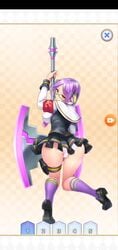 1girls ahe_gao angry animated ass ass_grab body_writing bouncing_breasts breasts clenched_teeth cum glasses hazel_(project_qt) huge_ass knees_together_feet_apart longer_than_30_seconds money money_under_clothes no_sound nutaku panties project_qt purple_hair pussy skirt solo solo_female tagme thick_thighs uncensored underwear upskirt video