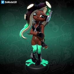 3d animated boots bottomless dark_skin embarrassed green_pussy headphones marina_(splatoon) mp4 nintendo no_sound onmodel3d pinup self_upload splatoon splatoon_2 tagme tentacle_hair thighhighs turntable_(animation) video zipper