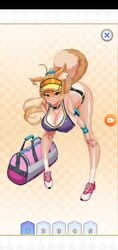 1girls amy_(project_qt) anal_insertion animal_ears animated ass_up bent_over bouncing_breasts breasts cleavage full_body huge_breasts longer_than_30_seconds masturbation nipples no_sound nutaku project_qt sex_toy solo solo_female standing tagme tail tanline vaginal_insertion vibrator video