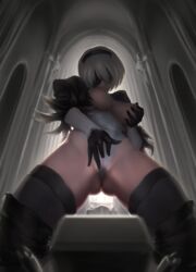 yorha 2b from nier: automata by memorybistro