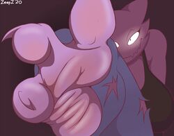 barefoot big_ass big_breasts ellie_(zp92) feet foot_fetish foot_focus ghost haunter original_character pokémon_(species) pokemon smile thick_ass thick_thighs zp92