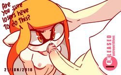 1boy 1girls animated breasts clothed_male_nude_female date defeated diives dubious_consent english english_text fellatio inkling inkling_girl kaori_(splatoon) nintendo nipples no_sound nude oral orange_inkling_girl penis petite pointy_ears shorter_than_10_seconds shorter_than_30_seconds small_breasts splatoon video