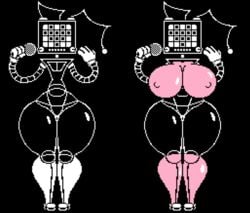 female_only huge_ass huge_breasts mettaton pixel_art robot robot_girl rule_63 the_absolute undertale video_game video_games