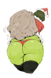 ass bimbosparkle christmas dr_seuss genderswap green_fur how_the_grinch_stole_christmas panties redblacktac redfred rule_63 the_grinch the_grinchess