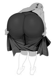 1girls ass barefoot bent_over big_ass big_butt bubble_ass bubble_butt butt dat_ass dress fat_ass female female_only huge_ass huge_butt large_ass momoko_(remomon) monochrome original original_character plump_ass remomon round_ass solo solo_female thick thick_ass tight_clothing tight_dress voluptuous wide_hips