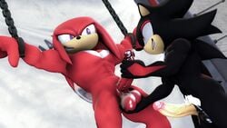 16:9 3d abs ball_fondling balls bondage bound chained chains duo erection fondling furry gay genitals gym handjob hi_res knuckles_the_echidna loafsfm male male/male male_only mobian_(species) muscular muscular_male pecs penile penis sega sex shadow_the_hedgehog sonic_(series) sonic_the_hedgehog_(series) source_filmmaker widescreen yaoi